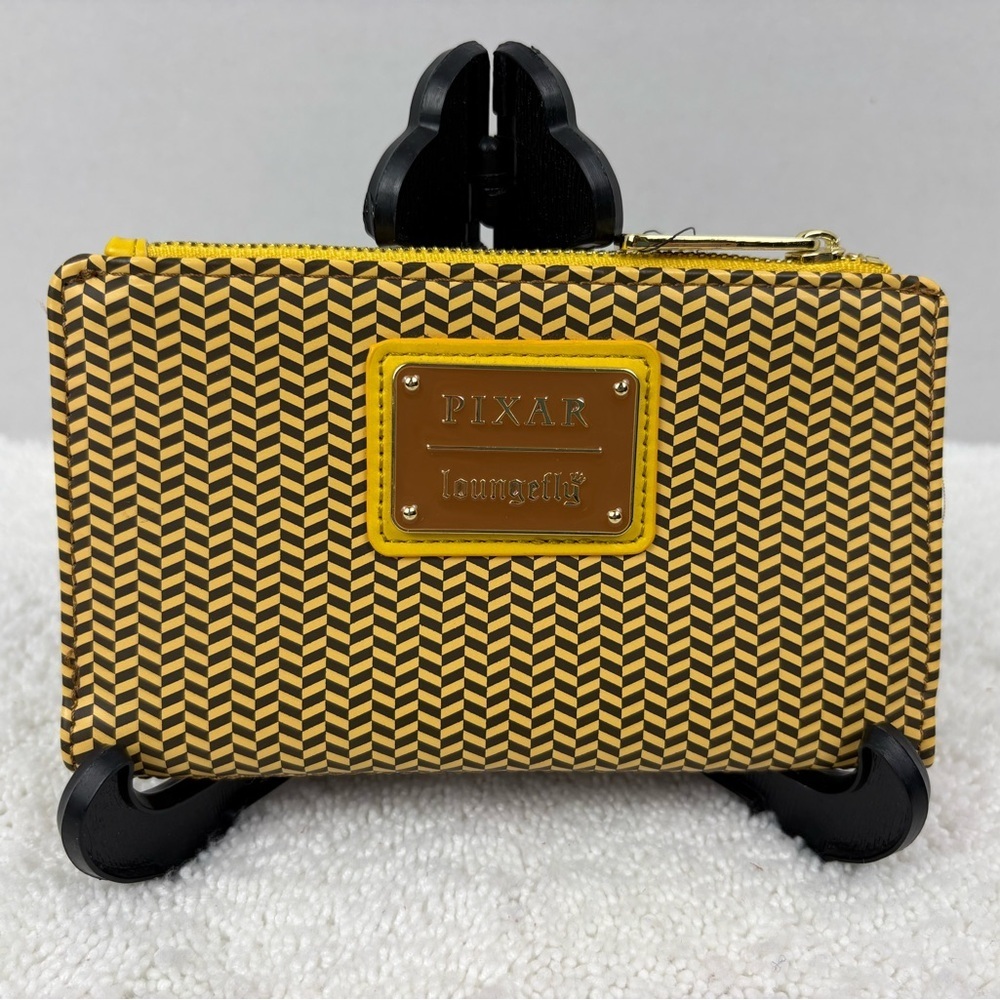 NWT Loungefly Disney Coco Brown and Yellow with a Floral Skull Emblem Wallet - Picture 2 of 11